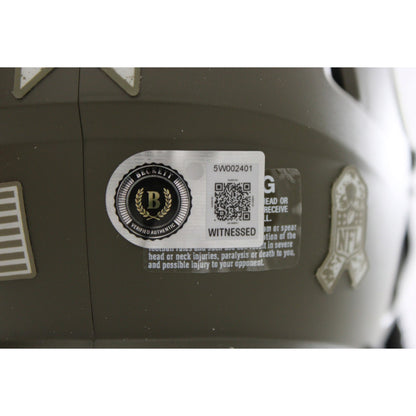 Drew Brees Autographed New Orleans Saints 2022 Salute to Service Mini Helmet