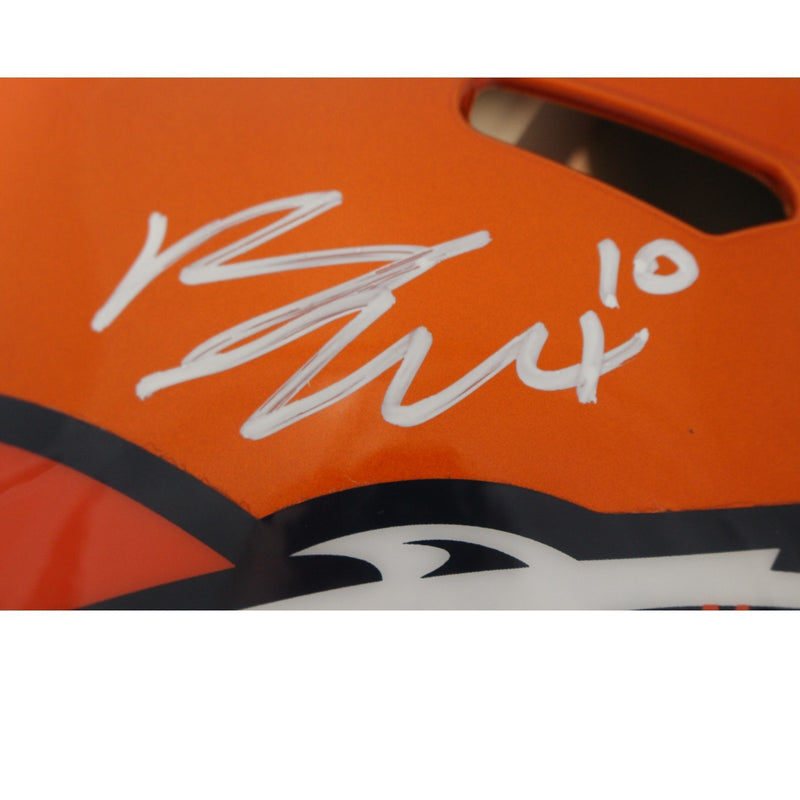 Bo Nix Autographed Denver Broncos Full Size Authentic Flash Helmet