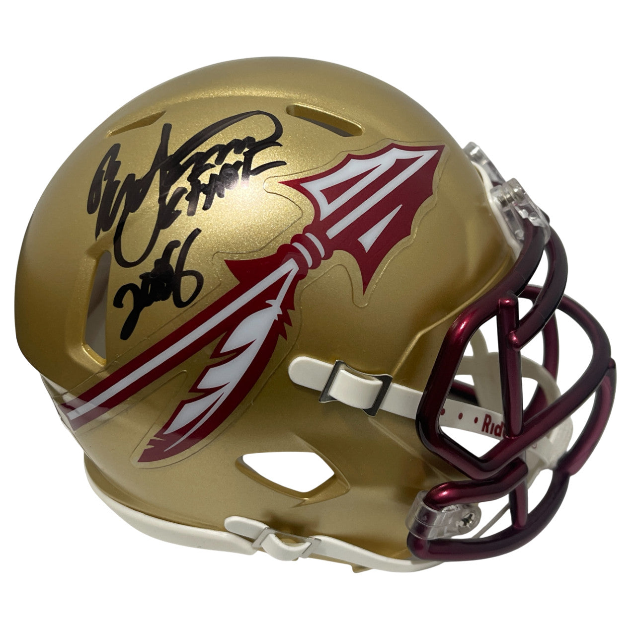 Ron Simmons Signed Florida State Gold Mini Helmet (CHOF 2008)