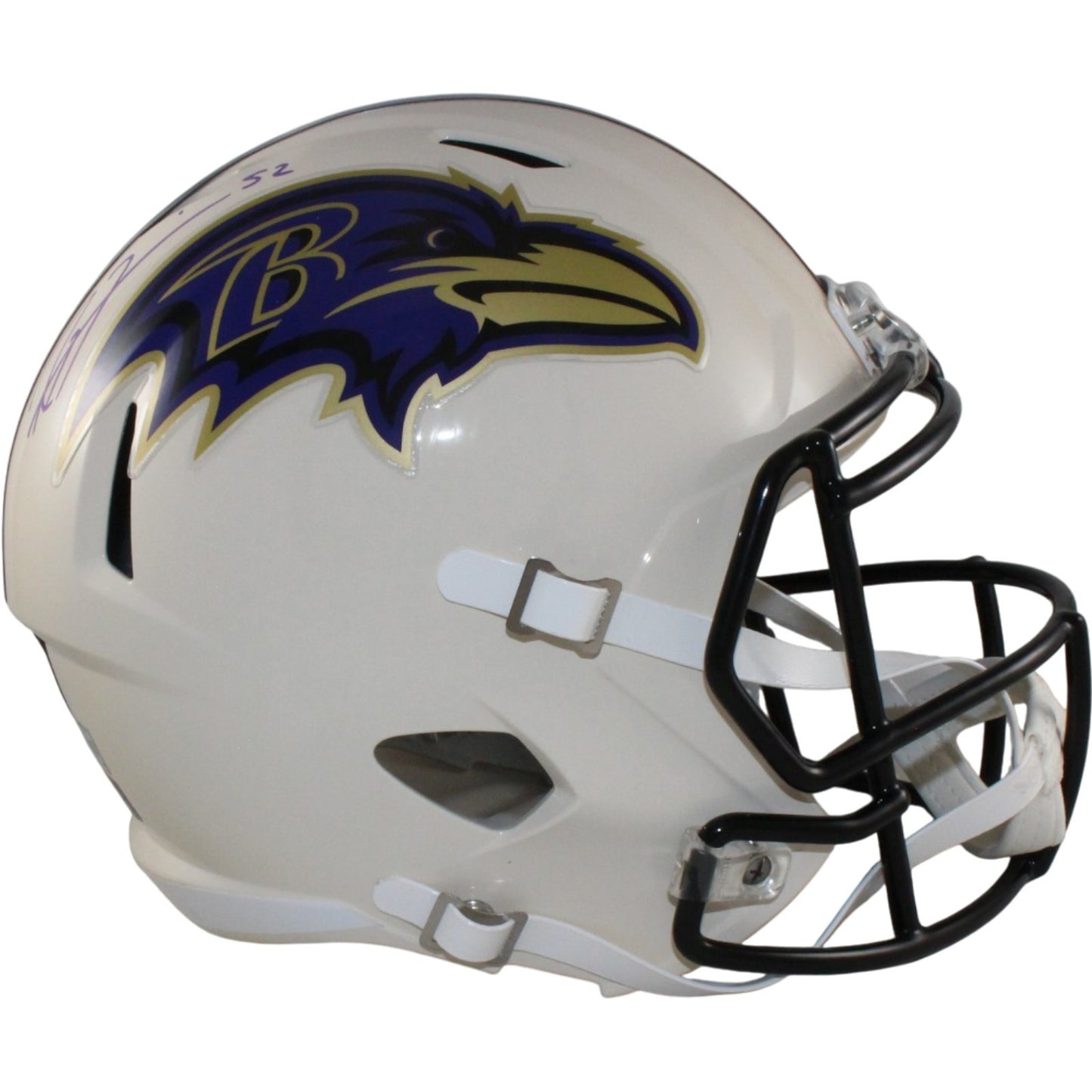 Ray Lewis Autographed Baltimore Ravens Retro Full Size Helmet