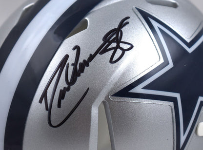 Drew Pearson Autographed Dallas Cowboys Black Speed Mini Helmet