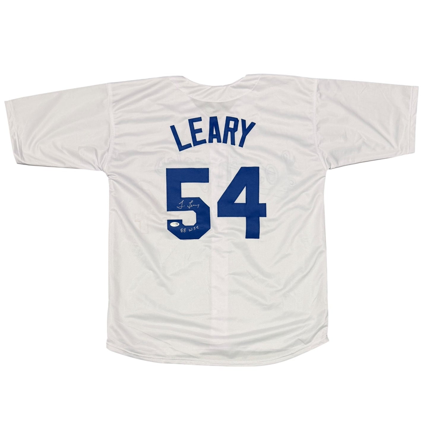Tim Leary Signed Los Angeles Dodgers Custom Jersey (88 WSC) JSA Witness