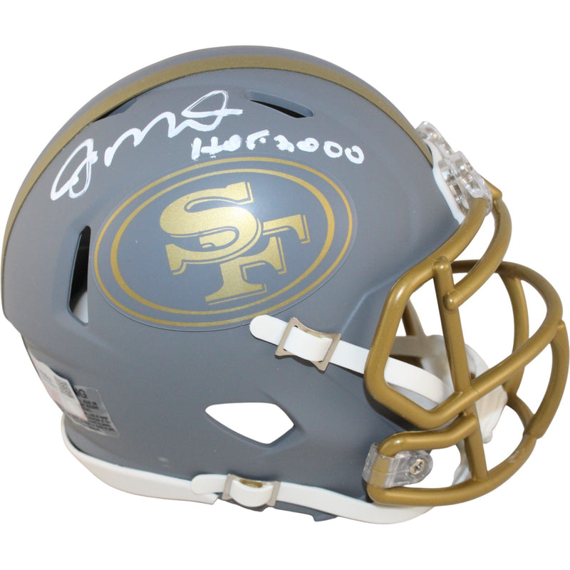 Joe Montana San Francisco 49ers Signed Slate Mini Helmet HOF