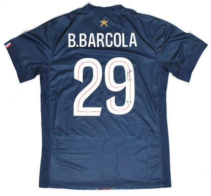 Bradley Barcola Autographed Paris Saint-Germain Home Jersey