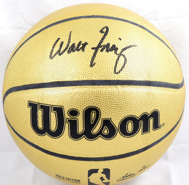 Walt Frazier Autographed Official NBA Gold Wilson Basketball