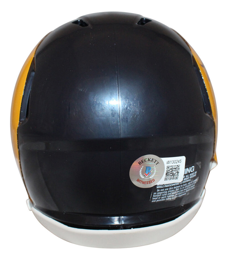Kurt Warner Signed Los Angeles Rams Throwback Speed Mini Helmet BAS COA