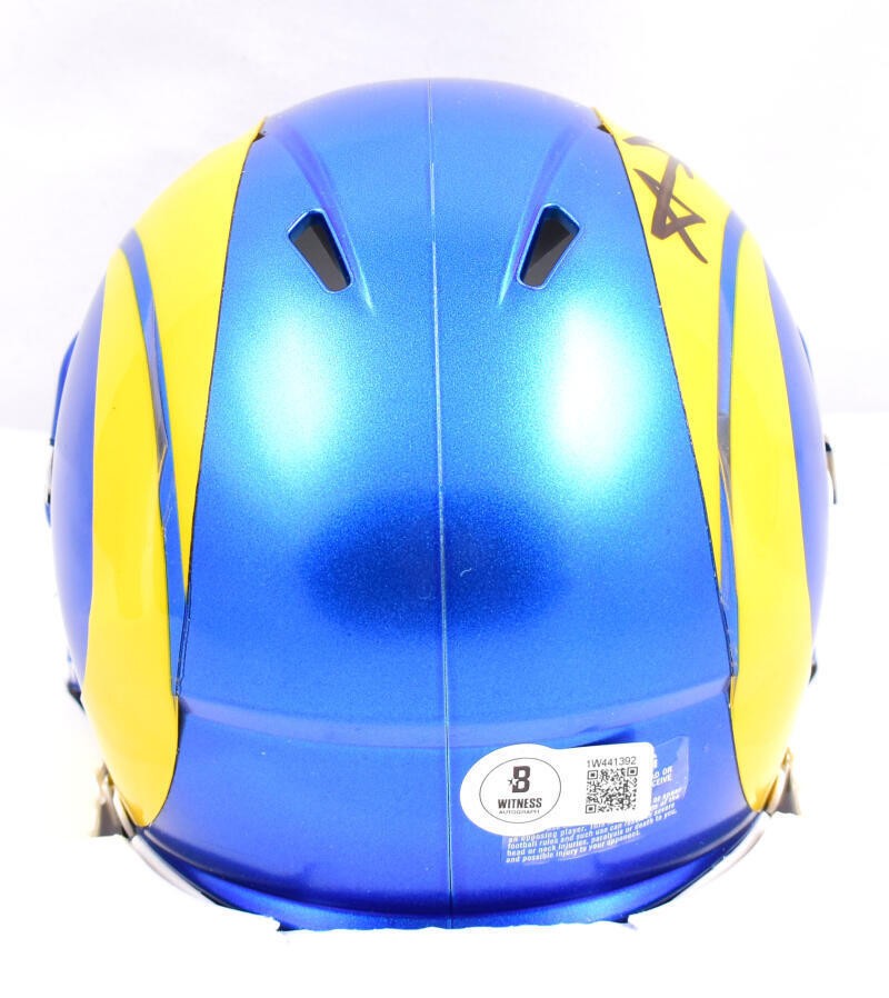Aaron Donald Signed Los Angeles Rams Speed Mini Helmet