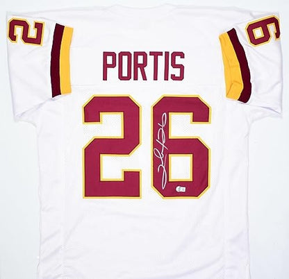 Clinton Portis Autographed White Custom Football Jersey