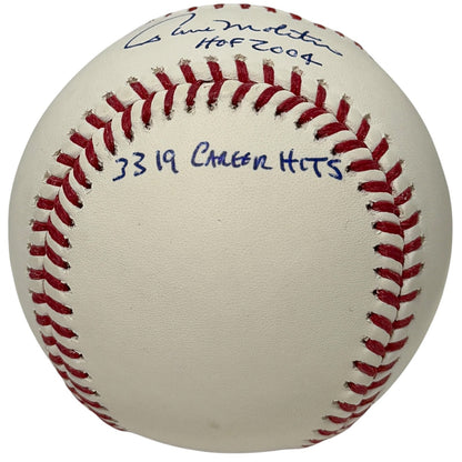 Paul Molitor Signed ROMLB Baseball with 3 Stat Inscriptions (JSA)