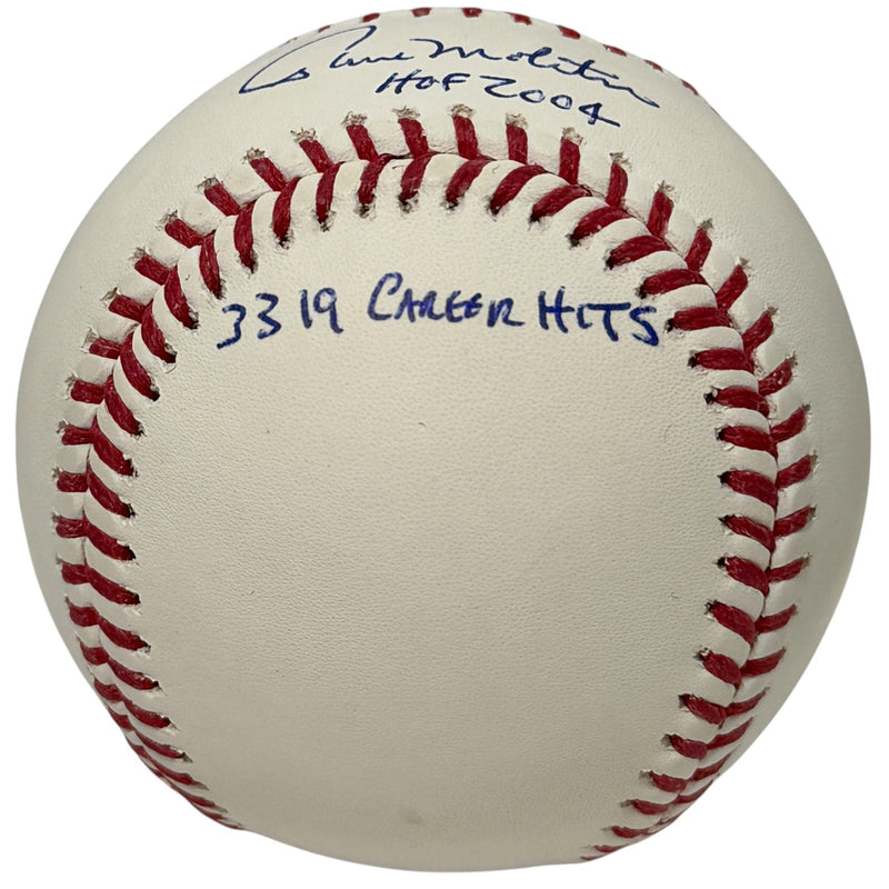 Paul Molitor Signed ROMLB Baseball with 3 Stat Inscriptions (JSA)