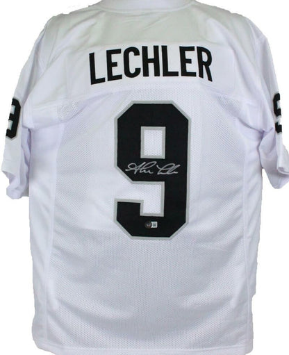 Shane Lechler Signed Custom White & Black Football Jersey