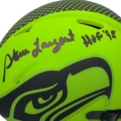 Steve Largent Signed Seattle Seahawks Rave Mini Helmet (HOF '95)