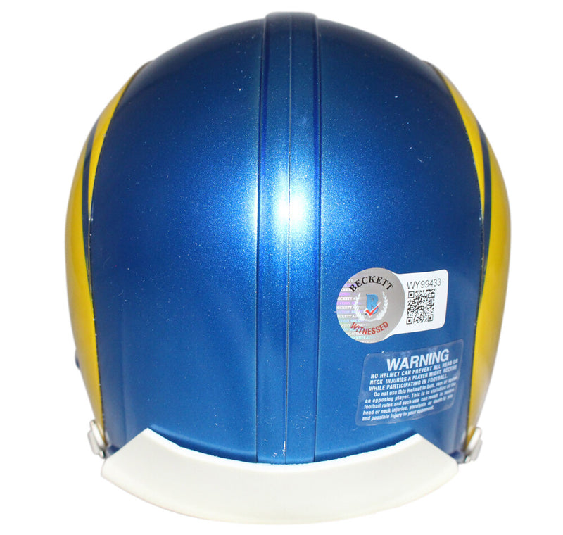 Kurt Warner Signed Los Angeles Rams VSR4 Mini Helmet "Greatest Show on Turf"