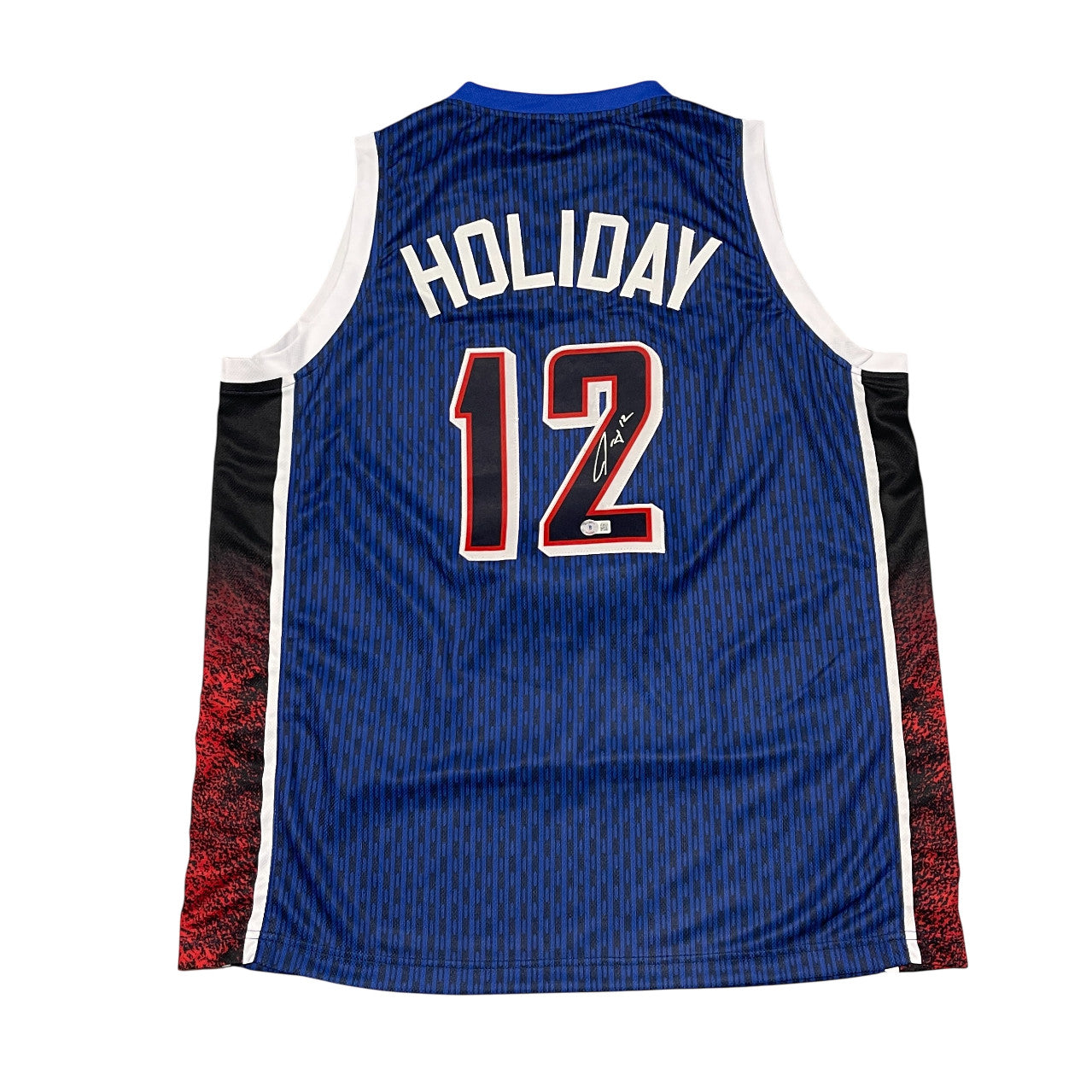Jrue Holiday Signed USA Basketball Custom Jersey (Beckett COA)