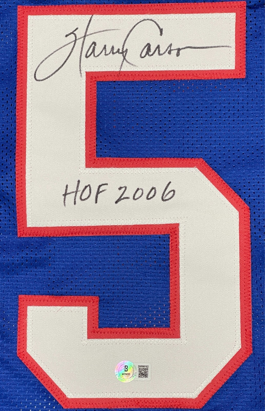 Harry Carson Signed New York Giants Custom Jersey (HOF 06)