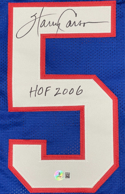 Harry Carson Signed New York Giants Custom Jersey (HOF 06)