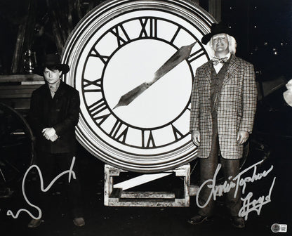Christopher Lloyd & Michael J. Fox Signed Back to the Future 16x20 Photo