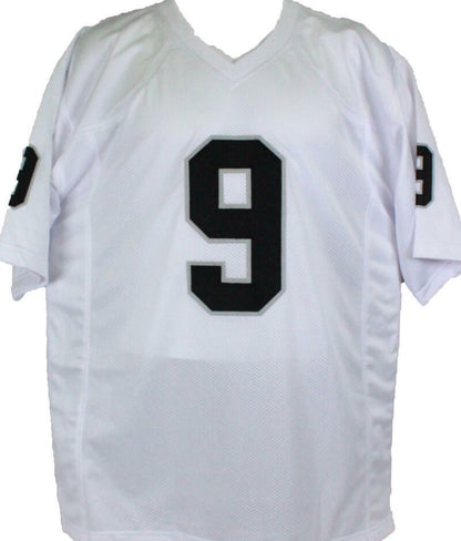Shane Lechler Autographed White and Black Custom Jersey