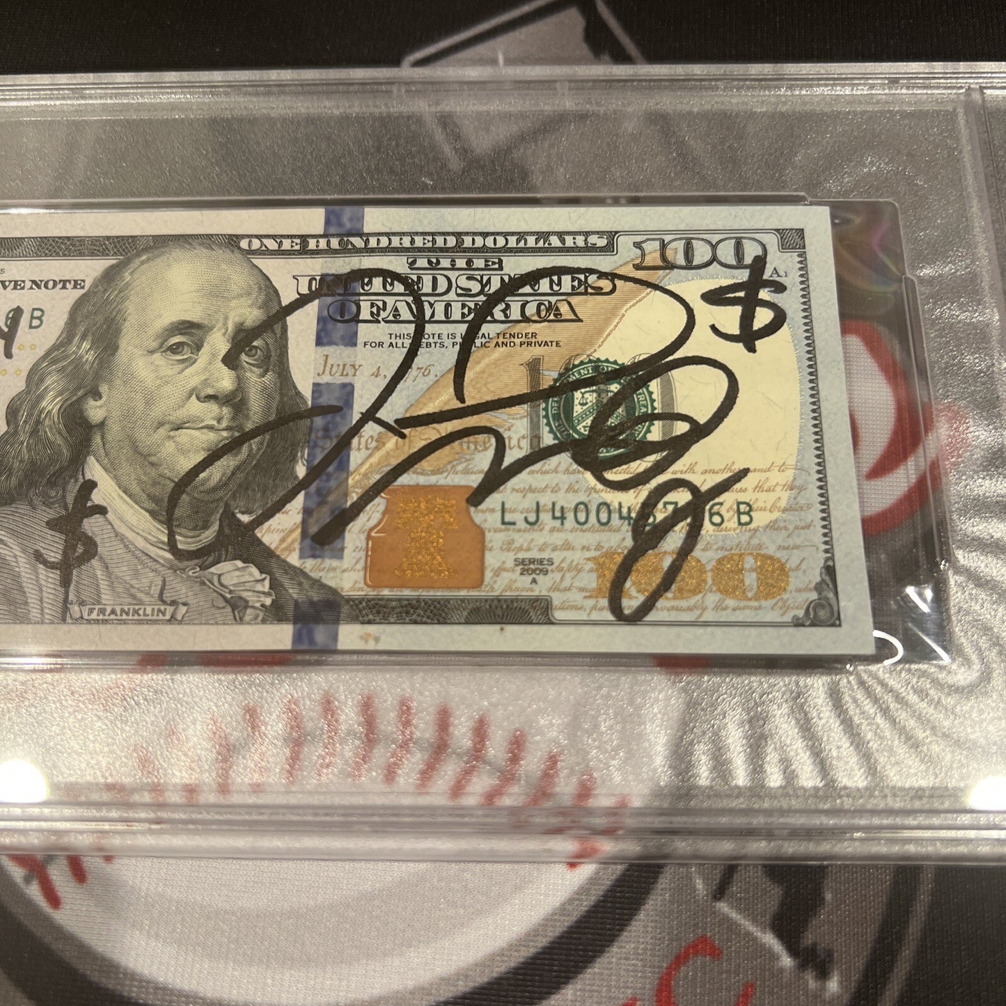 Floyd Mayweather Jr. Signed $100 Bill with Inscriptions (PSA)
