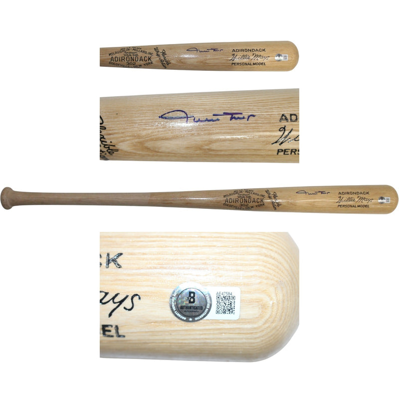 Willie Mays Autographed San Francisco Giants Blonde Adirondack Baseball Bat