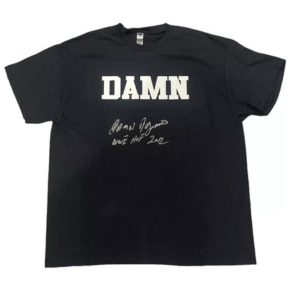 Ron Simmons Autographed "Damn" Inscription Custom T-Shirt WWE BAS COA
