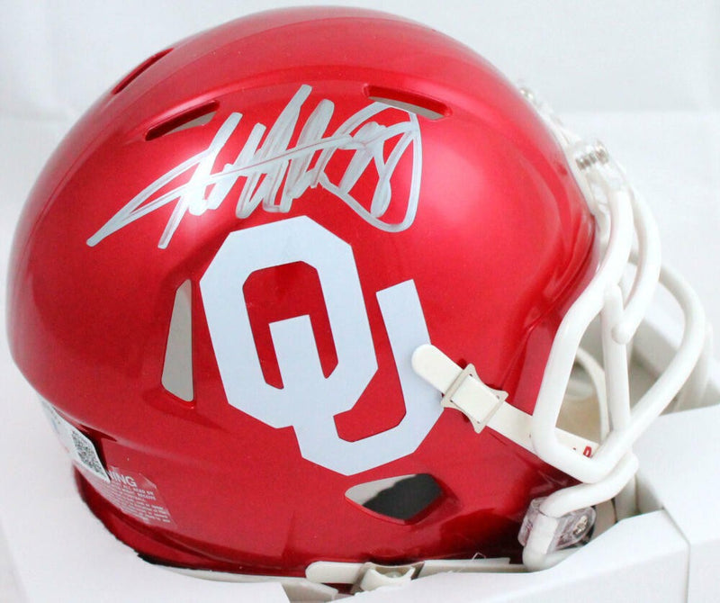 Adrian Peterson Signed Oklahoma Sooners Speed Mini Helmet