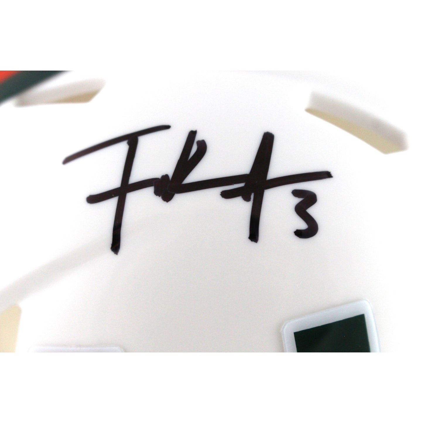 Frank Gore Autographed Miami Hurricanes Mini Helmet (Beckett COA)
