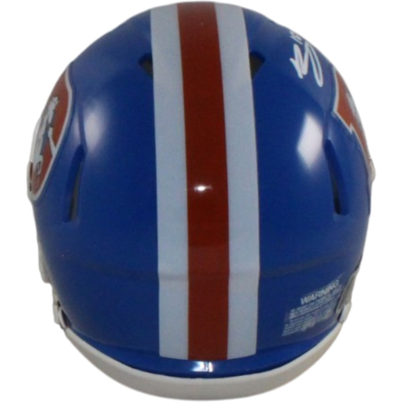 Bo Nix Signed Denver Broncos Throwback Mini Helmet