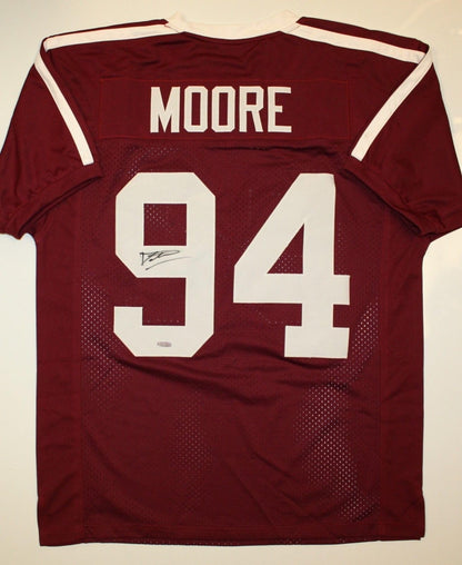 Damontre Moore Signed Maroon Custom Jersey