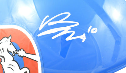 Bo Nix Signed Denver Broncos 1975-1996 Throwback Speed Authentic Helmet