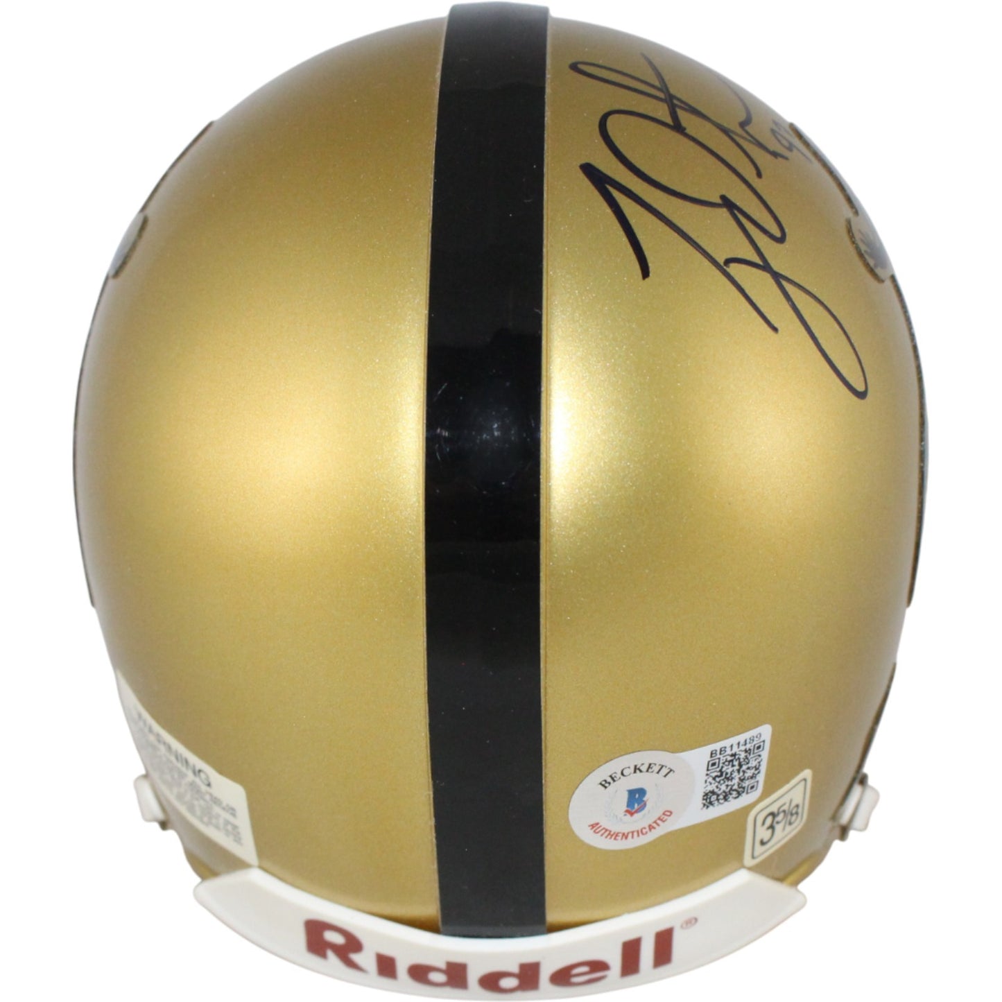 Ty Detmer Signed Heisman Trophy VSR4 Gold Mini Helmet ("90" Inscription)