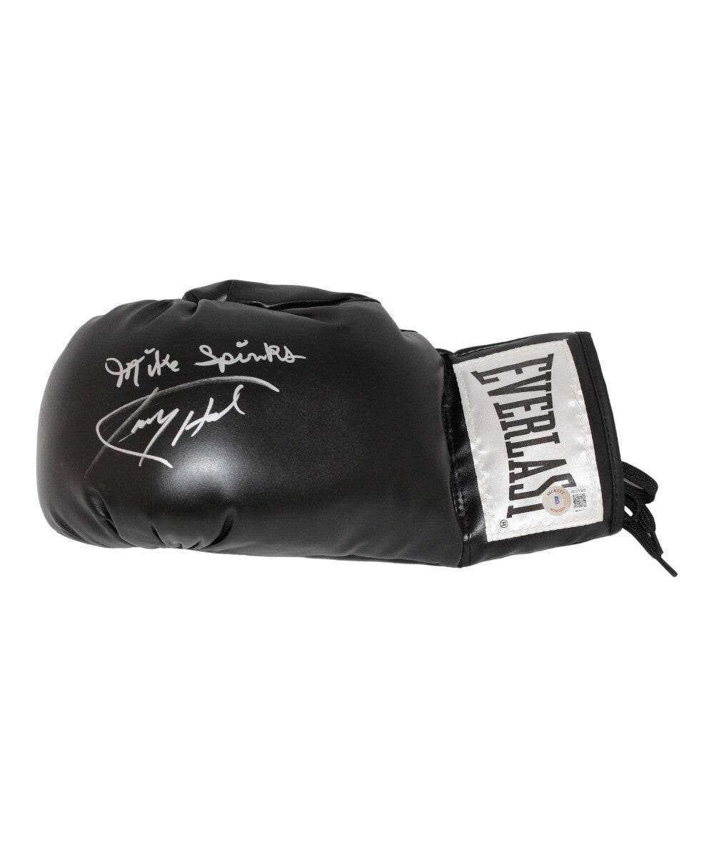 Larry Holmes & Michael Spinks Signed Black Everlast Boxing Glove