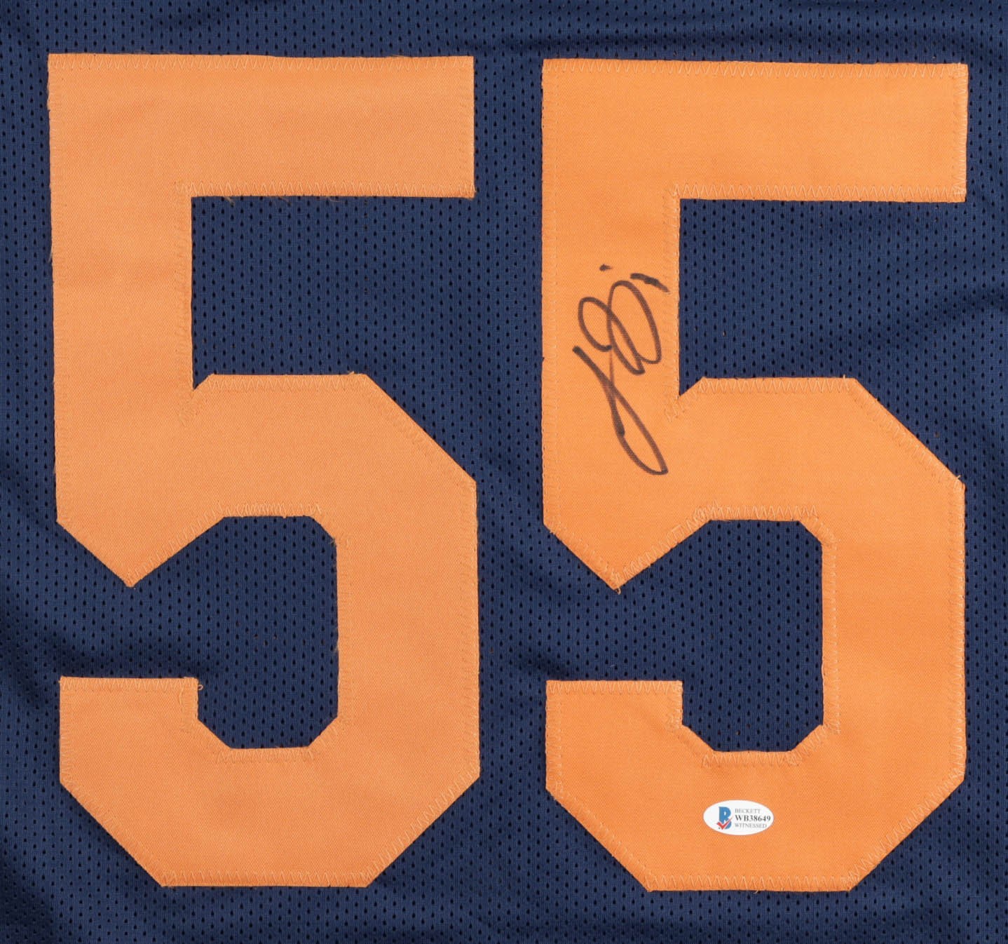 Lance Briggs Signed Chicago Bears Custom Blue Throwback Jersey