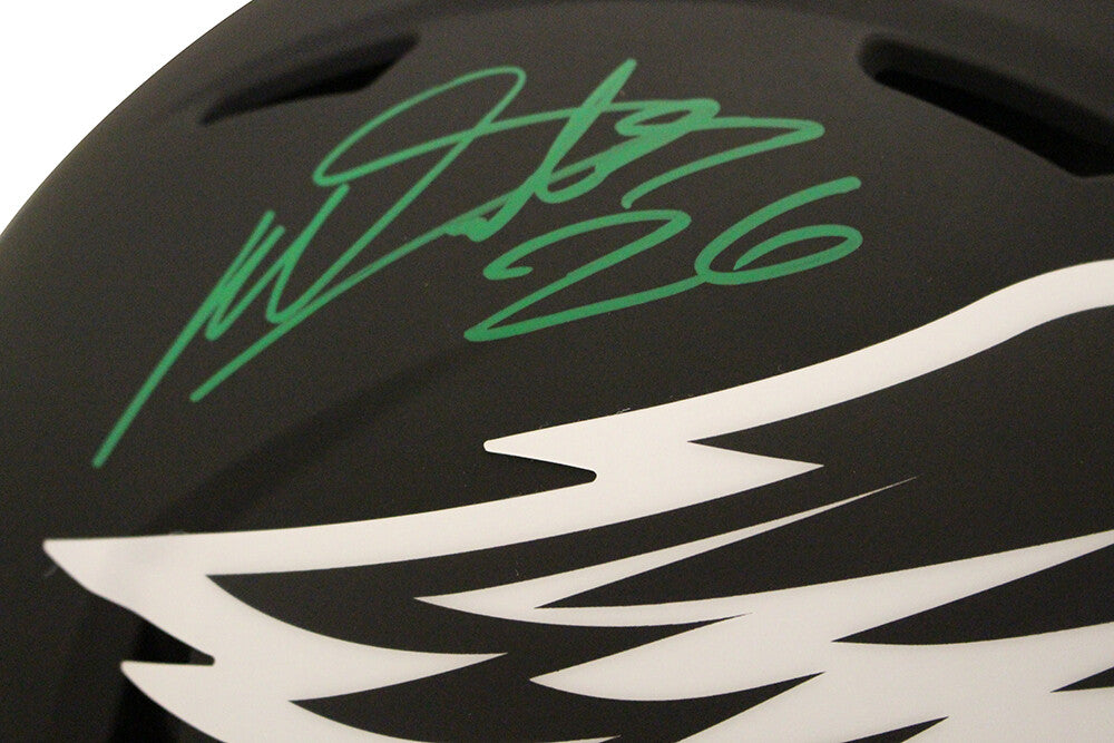 Miles Sanders Signed Philadelphia Eagles Authentic Eclipse Speed Helmet