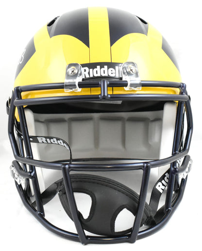 Taco Charlton Autographed Michigan Wolverines Full Size Speed Helmet