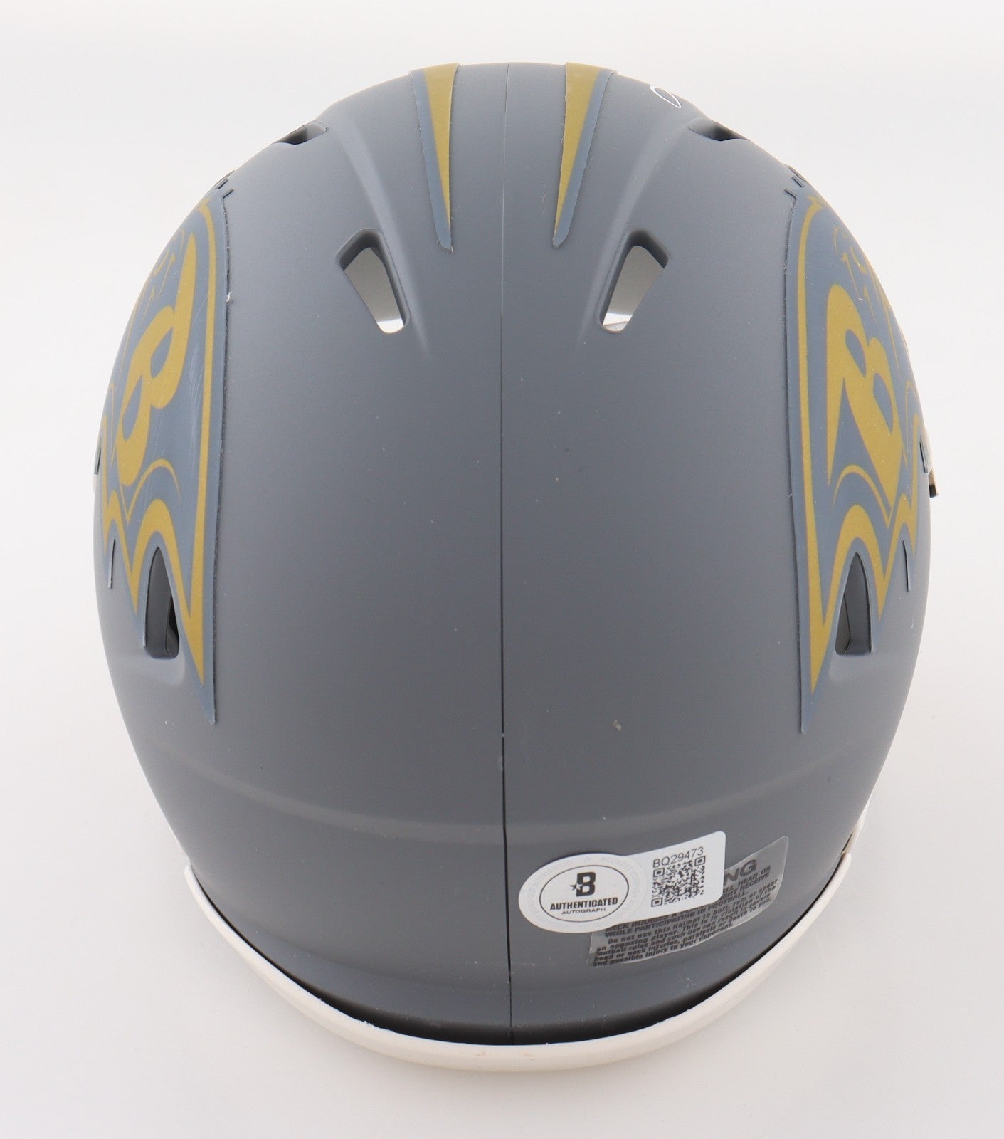 Jamal Lewis Baltimore Ravens Signed Slate Speed Mini Helmet