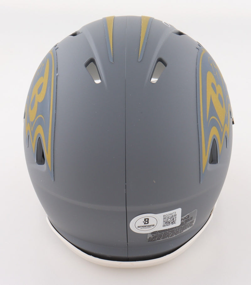 Jamal Lewis Baltimore Ravens Signed Slate Speed Mini Helmet