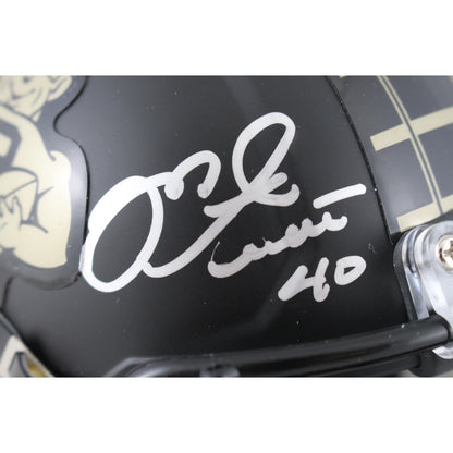 Mike Alstott Signed Purdue Boilermakers Vintage Pete Mini Helmet