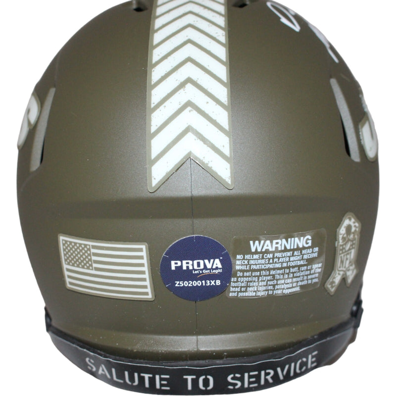 Darrelle Revis Autographed New York Jets 2022 Salute to Service Mini Helmet