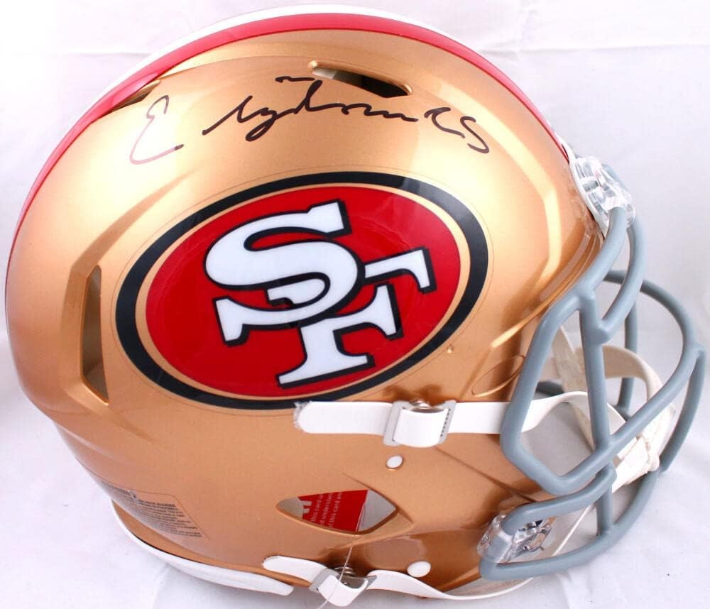 Elijah Mitchell Signed San Francisco 49ers Speed Authentic Helmet