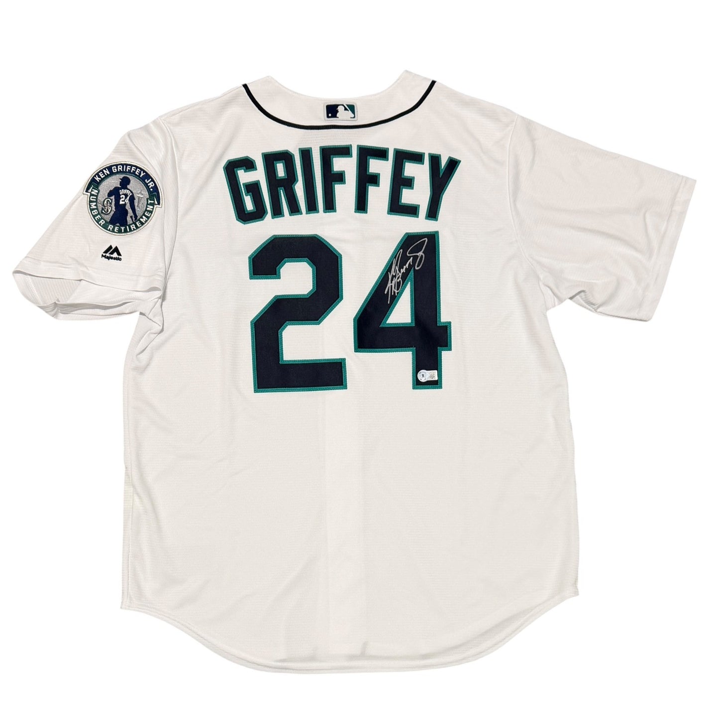 Ken Griffey Jr Seattle Mariners Signed Majestic Jersey Beckett Witness