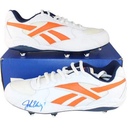 John Elway Signed Denver Broncos Game Issued 1997 Reebok Cleats