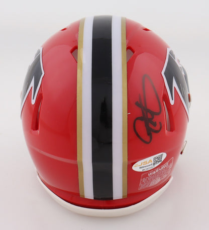 Eric Metcalf Autographed Atlanta Falcons Throwback Mini Helmet