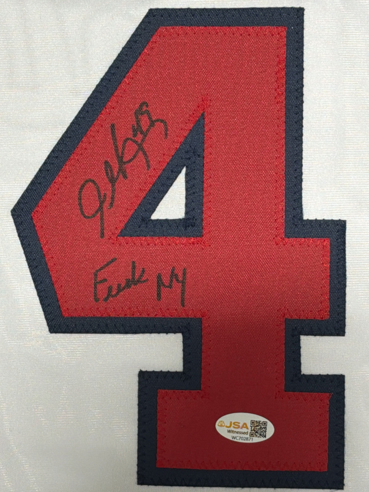 John Rocker Autographed Atlanta Braves Custom Jersey (F**K NY Inscription)