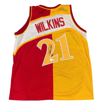Dominique Wilkins Signed Atlanta Hawks Custom Basketball Jersey BAS
