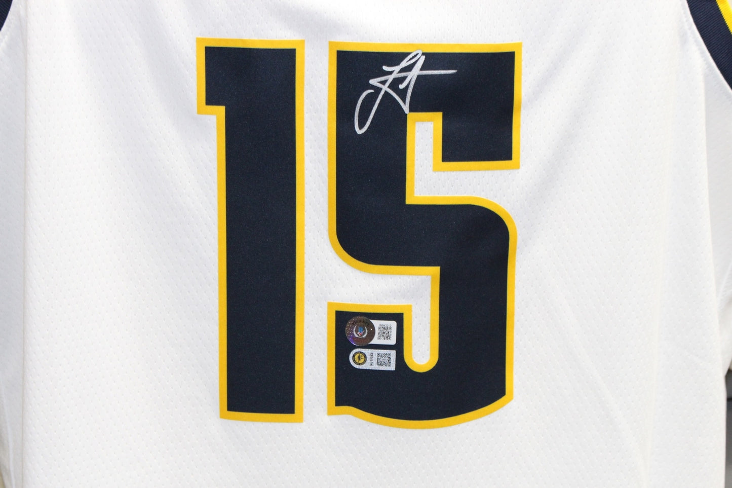Nikola Jokic Signed Denver Nuggets Nike White Jersey Beckett