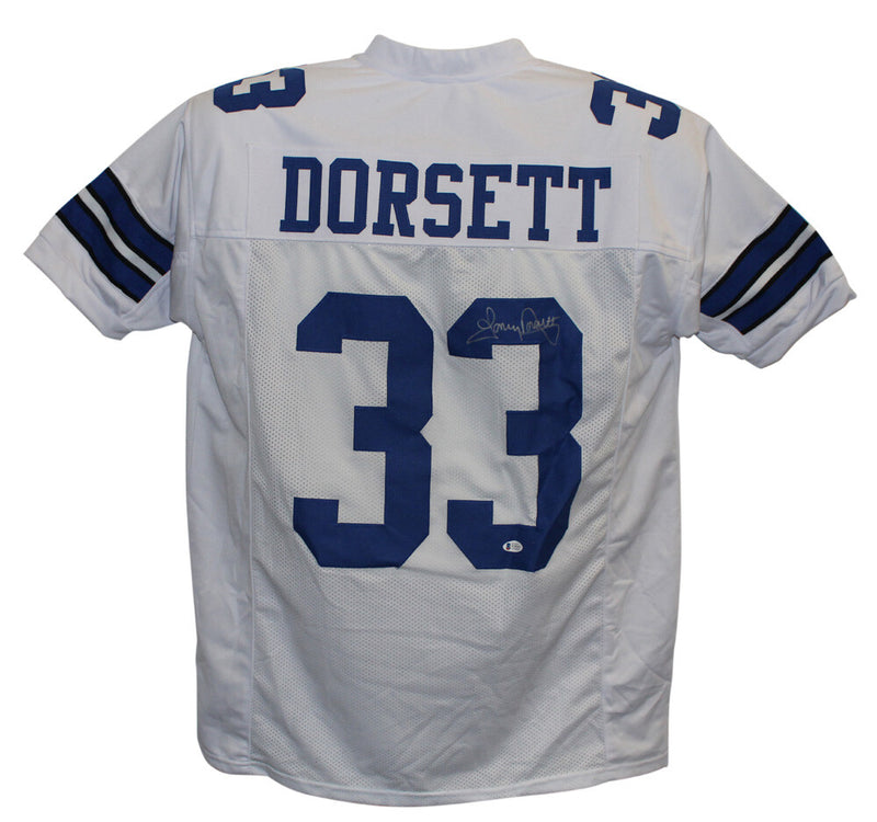 Tony Dorsett Dallas Cowboys Autographed Custom White Jersey BAS