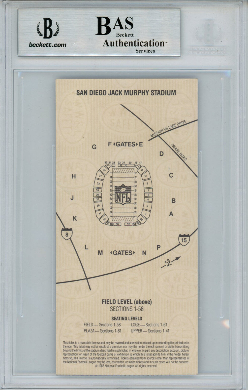Doug Williams Autographed Super Bowl XXII Ticket SB MVP Inscription BAS Slab