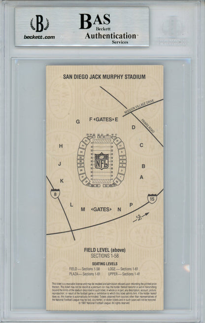 Doug Williams Autographed Super Bowl XXII Ticket SB MVP Inscription BAS Slab