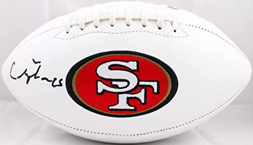 Elijah Mitchell Signed San Francisco 49ers Logo Football